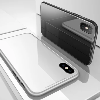 Magnet Adsorptsiooni Case for Iphone X 8 Plus 7 Plus Selge Karastatud Klaas + Sisseehitatud Magnet Case for iphone 8 7 Metallist Ultra Kate