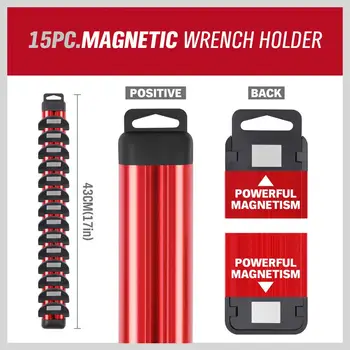 Magnet-Mutrivõtmete Omanik Alumiiniumist 15 Mutrivõti Hammas Tööriist Kruvikeeraja Korraldaja Punane