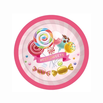 Magus Lollipop Teema Poole Kaunistused Toidunõude Komplektid Kids Kristalliseerunud Suhkur Poolte Asjade Tüdrukud Beebi Sünnipäeva Shower Pool Soosib