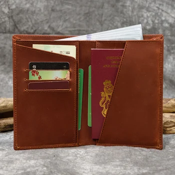 MAHEU Kõrge Kvaliteedi Passi Nahast Rahakott Kaardi Omaniku Rahakott, Ehtne Nahk Bifold Rahakott pardakaart paks nahk