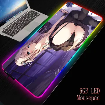 Mairuige Seksikas Tüdruk Perse RGB Gaming Mouse Pad Suur Gamer Mouse Mat Arvuti Mousepad Led Backlight Mause Padi Klaviatuur Laua Mat