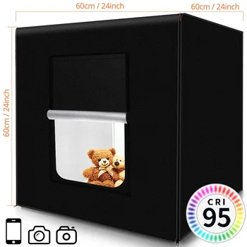 MAMEN Light Box 60*60cm Kokkuklapitavad Led Valgus, Foto Stuudio Softbox Fotograafia Valgustus Valge 6 Värvi Taust TableTap