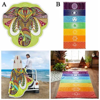 Mandala Elevant Tapestry Multicolour Vaip Seina Riputamise Teenetemärgi Seinavaibad Vikerkaare Triipe Seina Vaibad Dorm Decor Tekid