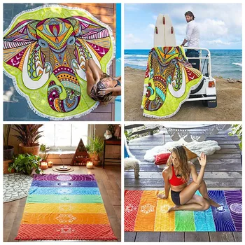 Mandala Elevant Tapestry Multicolour Vaip Seina Riputamise Teenetemärgi Seinavaibad Vikerkaare Triipe Seina Vaibad Dorm Decor Tekid