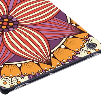 Mandala Slim Tablet Kate Case for Samsung Galaxy Tab A6 7 9.7 10.1 10.5/Kaardil E/S5E Anti-drop Akvarell Kõva Kest kate