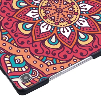 Mandala Slim Tablet Kate Case for Samsung Galaxy Tab A6 7 9.7 10.1 10.5/Kaardil E/S5E Anti-drop Akvarell Kõva Kest kate
