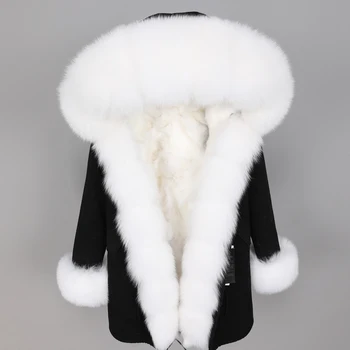 Maomaokong talve mood naiste clothingFox karusnahast vooder Karusnahast haug Liiga Fox juuksed Karusnaha krae Park mantel
