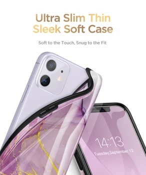 Marmor Case For iPhone 12 mini Slim Õhuke Läikiv Pehme TPU Kummist Geel Paindlik Kaitsva Juhtudel Kate iPhone 12 mini 5.4 Tolline