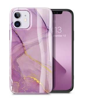 Marmor Case For iPhone 12 mini Slim Õhuke Läikiv Pehme TPU Kummist Geel Paindlik Kaitsva Juhtudel Kate iPhone 12 mini 5.4 Tolline