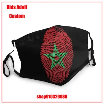Maroko Lipp Sõrmejälje masque et tissu lavable enfant pestav mask pm2.5 lapsed, mehed, naised, lapsed näo mask mascarillaa tela