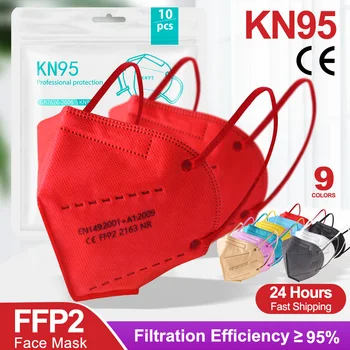 Mascarillas FFP2reutilizable Respiraatorit Resuable FFP2 KN95 Must Roosa näomaskid 5-Kiht Tolmu Filter FPP2 kaitsemaskid