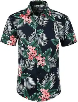 Meeste Havai Särk Masculina Suvel Chemise Homme Särgid Camisas Vabaaja Trükitud Lilleline Lühike Varrukas Mees Beach Havai Särgid