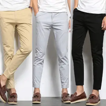 Meeste Slim Kleit Püksid Smart Casual Pikk Ülikond Püksid Meeste Vabaaja Värviga Elastsed Taskud, Õhuke Pikk Sirge Püksid Sobivad Püksid