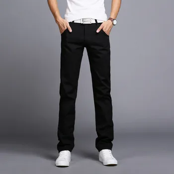 Meeste Vabaaja Püksid Kevad Sügis Puuvilla Slim Fit Chinos Mood Püksid Mees 2020 Uue Brändi Riided 8 Värvi Pluss Suurus 28-38