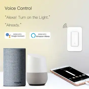 MEILE WiFi Smart Light Dimmer Lüliti Smart Life/Tuya APP kooskõlas Alexa Google ' i Kodu hääljuhtimine,Nr Rummu Vaja