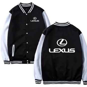 Mens Pesapalli Jakk Lexus Auto Logo Print Vabaaja Hip-Hop Harajuku Sviitrid Mens Pesapalli ühtne Slim Fit Unisex Riided