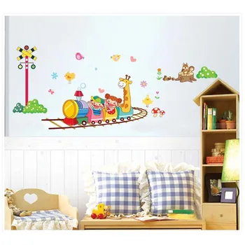Metsloomade vuoristorata elutuba, magamistuba kodu kaunistamiseks seina kleebised seinale