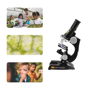 Mikroskoobi Kit Lab LED-100X-400X-1200X Kodu Kooli Teadus-Haridus-Mänguasi Kingitus Rafineeritud Bioloogilise Mikroskoobi Lapsed Laps