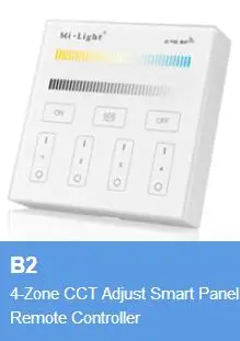 Milight B1 B2 B3 B4 4-Tsooni 2.4 GHz Wireless Touch Panel Töötleja RGBW RGB + CCT Heledus Dimm LED Smart pult