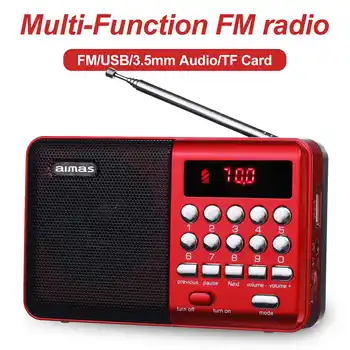 Mini Kaasaskantav Raadio Pihuarvutite Digitaalne FM / AM, USB-TF MP3-Mängija Kõlar Laetav Raadio Tasku Raadiod Vanema kingitus Muusika Mängijad