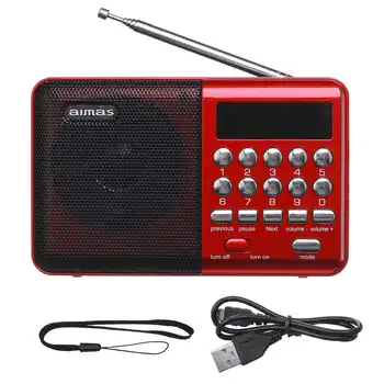 Mini Kaasaskantav Raadio Pihuarvutite Digitaalne FM / AM, USB-TF MP3-Mängija Kõlar Laetav Raadio Tasku Raadiod Vanema kingitus Muusika Mängijad