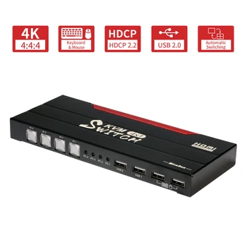 Mirabox 4K@60Hz Töö Kodust KVM Switcher 4 porti HDMI KVM Switcher jaoks SOHO Asukoht