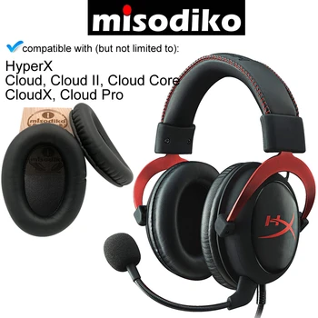 Misodiko Asendamine Kõrva Padjad Kõrvapadjakesed Padjad Komplekt HyperX Pilv, Pilv II Cloud Core, CloudX, Pilve Pro Gaming Headset