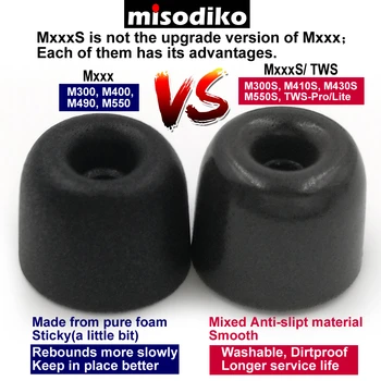 Misodiko M410S Mälu Vaht Earbuds Vihjeid Eartips jaoks Sennheiser Hoogu Kõrva, CX 3.00/ Denon AH-W150/ B&O Beoplay H3 H5 E4 E6