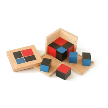 Montessori Õppe Matemaatika Haridus Mänguasjad Montessori Trinomial Cube meele eelkooliealiste puidust montessori mänguasjad õppe H866F