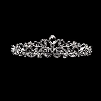 Mood Elegantne, Uimastamise Crystal Rhinestone Õõnes Lill Tiara Crown Princess Hairband Pruut Pulmad Ehted Sulamist Hairwear