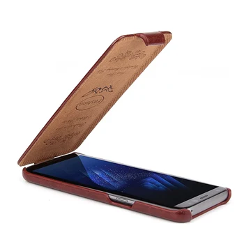 Mood Vertical Flip Tõsta Nahast Kate Case for Samsung Galaxy S7 Serv S8 S9 Plus Lisa 8 Lihtsus Kvaliteetne Luksus Coque