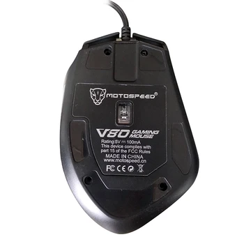 Motospeed V80 RGB Gaming Mouse PMW3325 5000 DPI, USB Wried Optilised Hiired LED Taustavalgustusega Hingamine hiirt ARVUTI Sülearvuti gamer