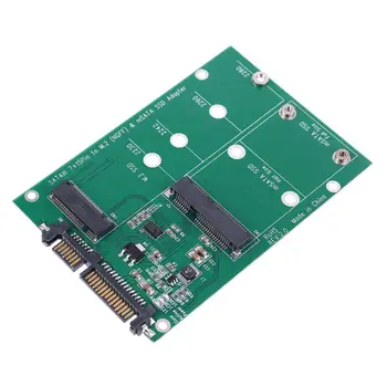 MSATA & M. 2 (B-Sisestage NGFF) 2in1 Suurusega Mitu SSD SATA 3 III Adapter Converter