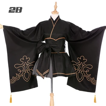 Mäng NieR Automaatide Cosplay Kostüüm 2B 9S Cosplay Kostüümid YoRHa Nr 2 B-Tüüpi Kimono YoRHa Nr 9 Tüüpi S Kostüümid Kimono Riided