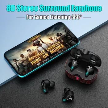 Mäng traadita bluetooth-kõrvaklapid 8D stereo surround kõrvaklappidest listenning 360 mäng HD Kõne HIFI kõrvaklapid IOS Android