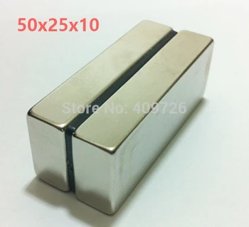 N50 18pcs Blokeerida Magnet 50 x 25x 10 mm Super Tugev haruldasest muldmetallist magnet Neodüüm Magnet 50*25*10 mm