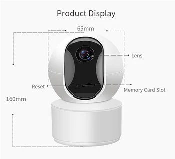 N_eye home security Camera 3MP HD 2.4 G wifi Pan/Tilt 2-way audio SD-kaardi pesa Sise ip kaamera CCTV Järelevalve Kaamera IR-15M