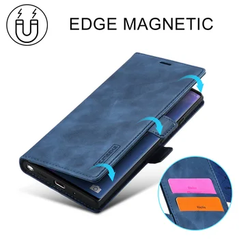 Nahast Flip Note20 Magnet Case for Samsung Galaxy Note 20 Ultre 10 9 S20 FE S10 S9 S8 Pluss A21S A31 A41 A51 A71 Telefoni Kate