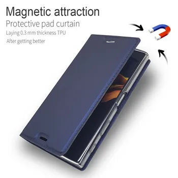 Nahast Flip Rahakoti Puhul Sony Xperia XZ5 XZ4 XZ3 Z5 Kompaktne XZ Premium XA1 Pluss XA3 Ultra L3 L2 Magnet Stand Kate