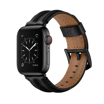 Nahast rihm Apple Watch band 44mm 40mm iwatch bänd 38mm 42mm Õie Trükitud Watchband Käevõru Apple watch 6 5 4 3 2 SE