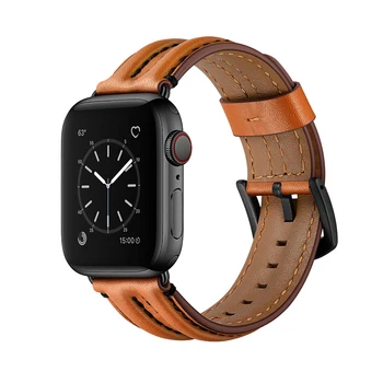 Nahast rihm Apple Watch band 44mm 40mm iwatch bänd 38mm 42mm Õie Trükitud Watchband Käevõru Apple watch 6 5 4 3 2 SE