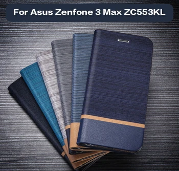 Nahast Telefoni Puhul Asus Zenfone 3 Max ZC553KL veebiraamatut Juhul Silikoon Kate Tagasi Asus Zenfone 3 Max 5.5