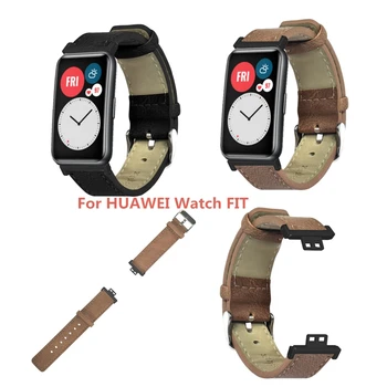 Nahk Bänd Huawei Vaata Sobib Smart Watch Tarvikud Naised Mehed Asendamine Käepaela Correa jaoks huawei paigaldage Randmepael