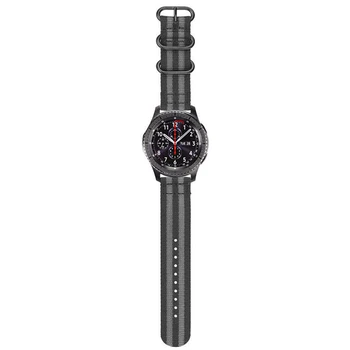 Nailon Watchband Rihm 20 mm 22 mm 24 mm Triibuline Vikerkaar Lõuend Asendamine Vaata Bänd Samsung Käik S2/S3 Galaxy 42mm 46 mm