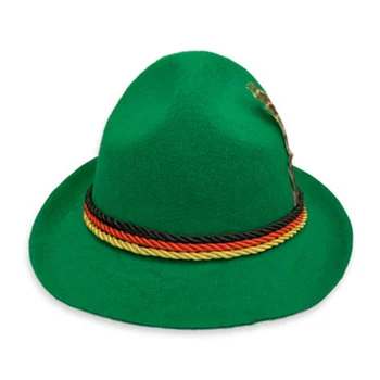 Naised Mehed Tahke Fedoras Mütsid Värviline Lint Müts Saksa Traditsiooniline Oktoberfest Müts Etapp Sombrero Mütsid