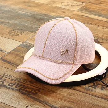 Naiste Lühike Nokk Õled Rhinestone Baseball Cap Valge Hip-Hop Streetwear Müts Stiilne Kollane Naine Baseball Caps koos Kive