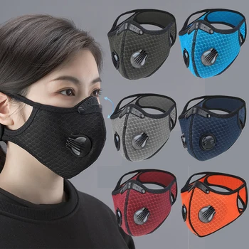 Naiste Mees Hingav Tuule-tõend Sport Face Mask Koos aktiivsöe Filter Töötab Jalgrattasõit hoida Soe Mask
