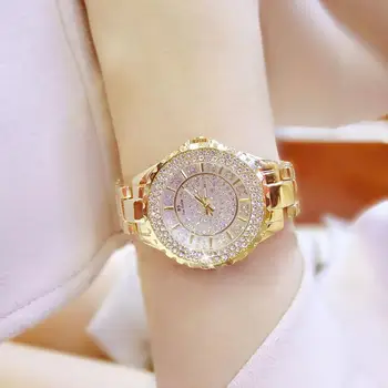 Naiste moe-ja vaba aja veetmise rhinestone roostevaba teras dial luksus kunstlik teemant inkrusteeritud quartz watch#240151