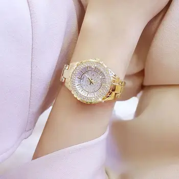 Naiste moe-ja vaba aja veetmise rhinestone roostevaba teras dial luksus kunstlik teemant inkrusteeritud quartz watch#240151