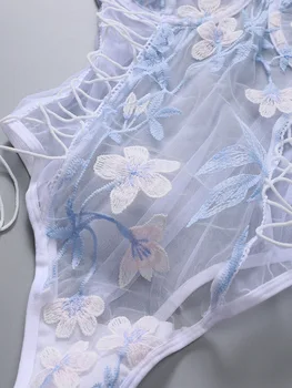 Naiste Pesu Komplekt, Seksikas Pits Tikand Prindi Bodysuit Ühe rõivakomplekti Mesinädalad Pulmas Tähtpäevad